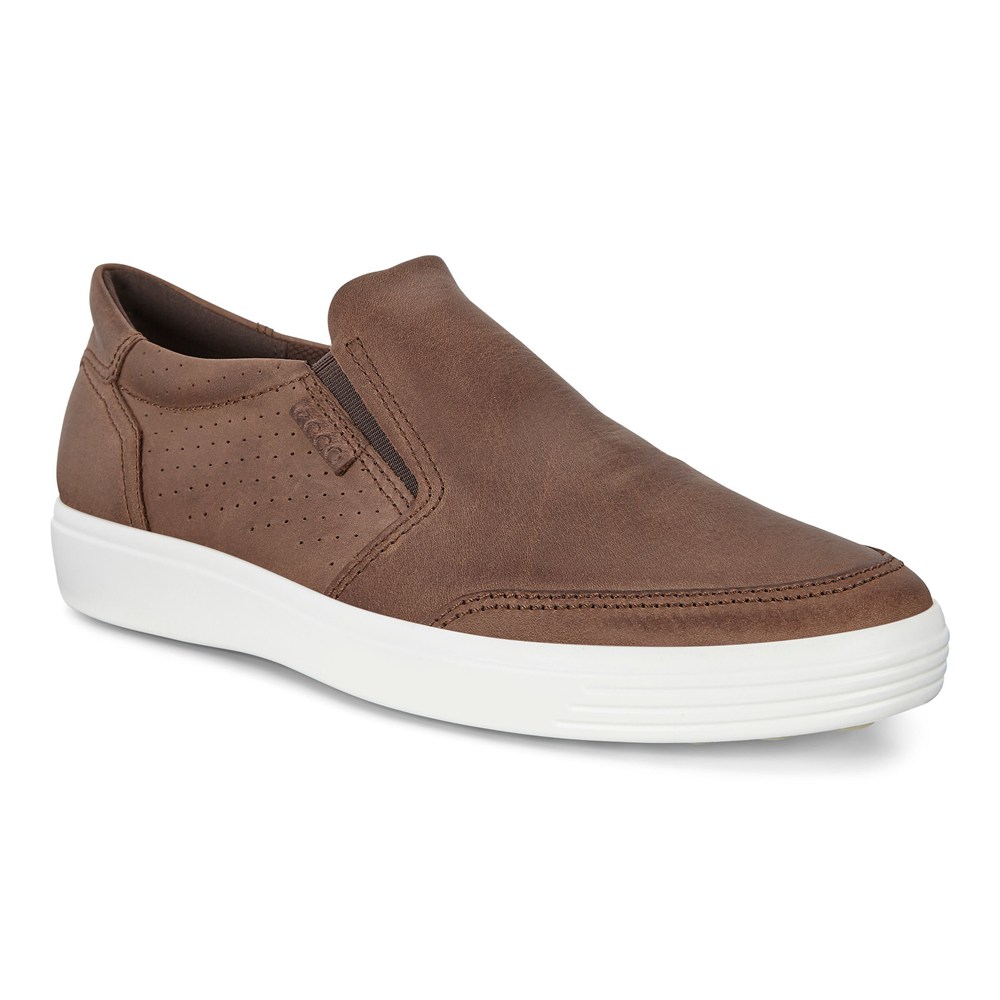 ECCO Mens Slip On Brown - Soft 7 Sneakerss - BSP-965807